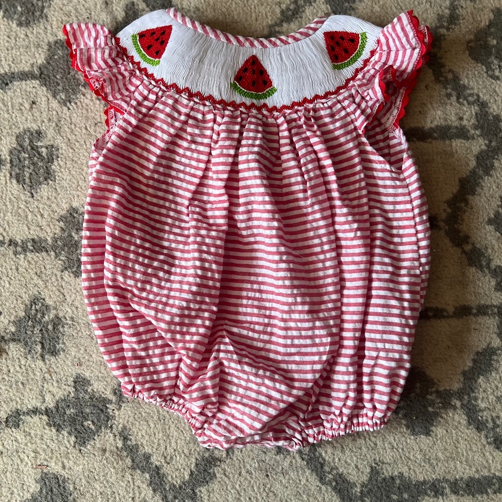 Smock Monkey Bubble Romper size 9 M